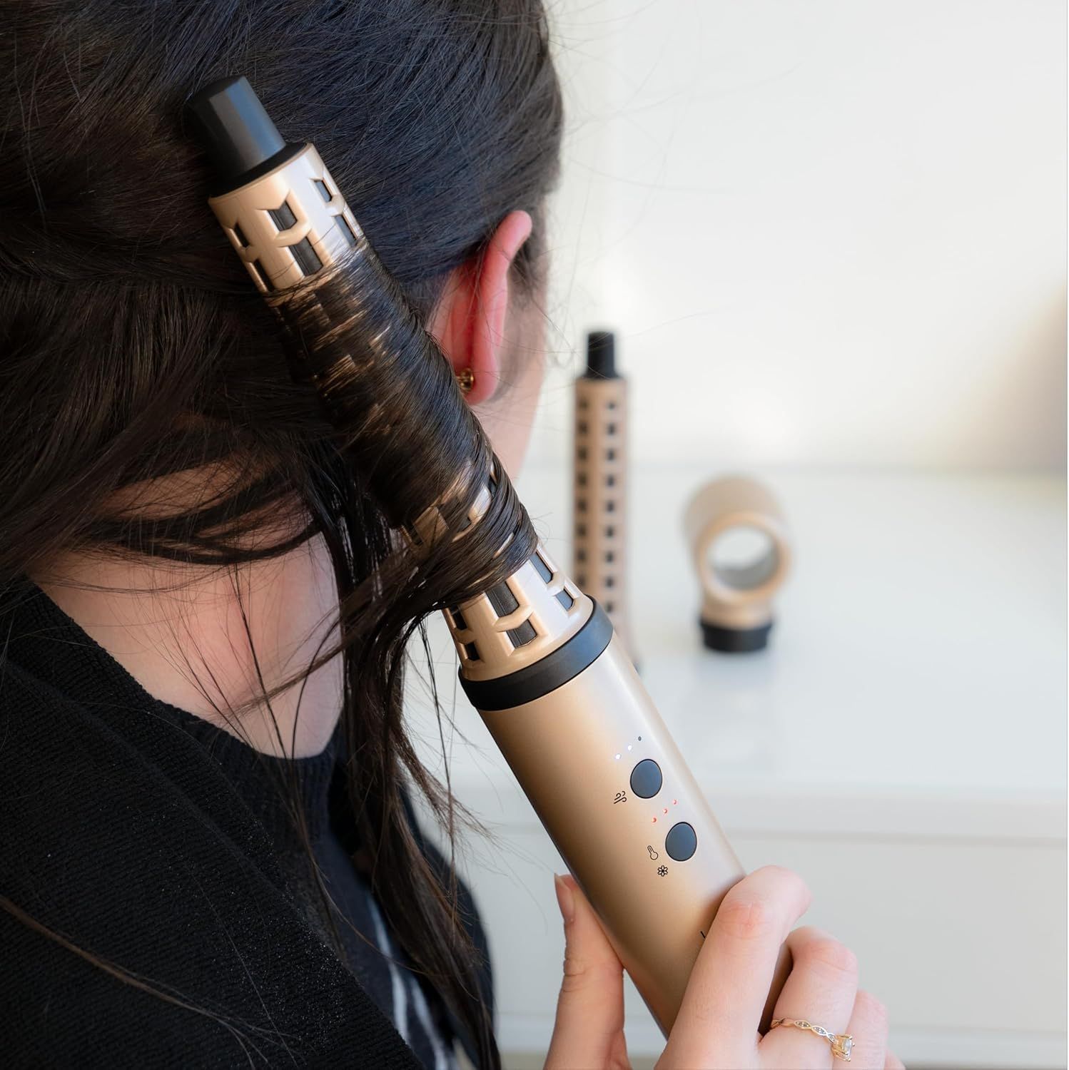 „Airflow Styler“ 4 viename plaukų džiovintuvo šepetys Plaukų džiovintuvo šepečiai ir šukos
