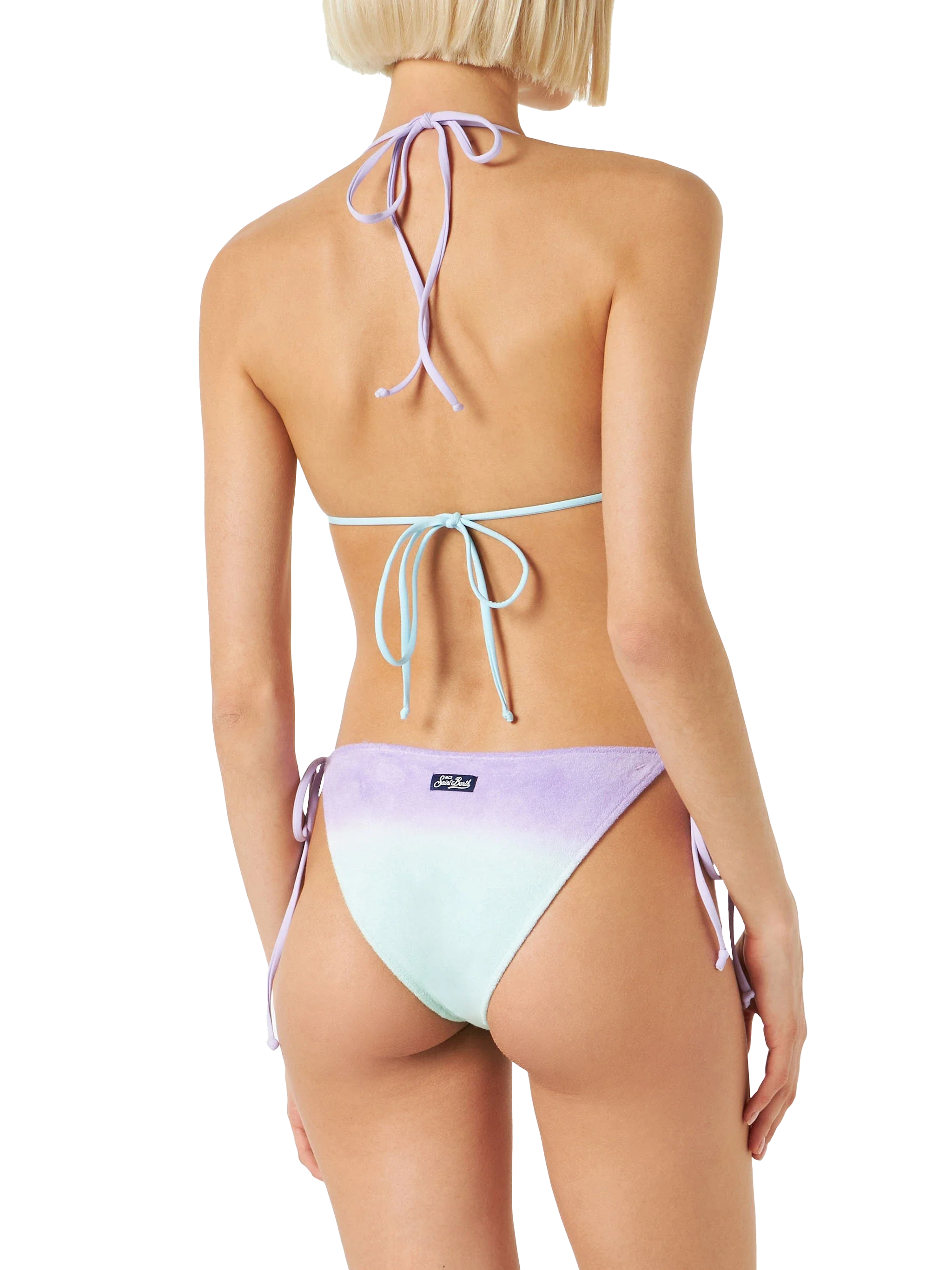 Damesbikini met sponsmotief en driehoekige vorm