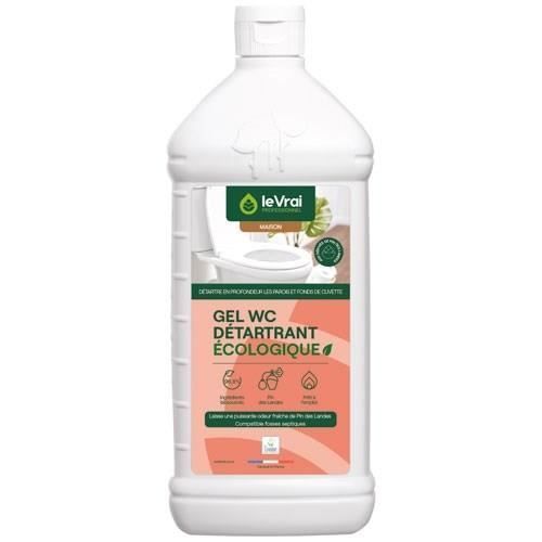 Gel descalcificador ecológico para inodoro - THE REAL PRO HOME - Botella - 1L - Aroma a pino de las Landas