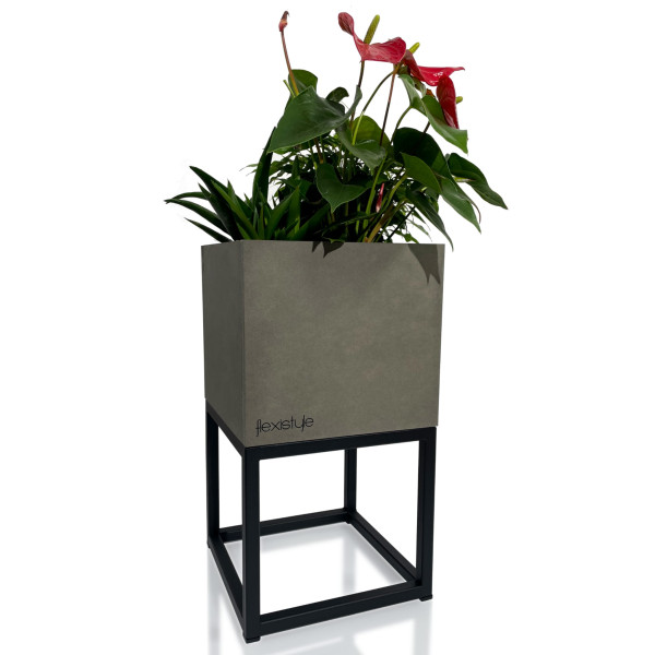 Kwietnik LOFT FIORINO szary 22x22x40 cm