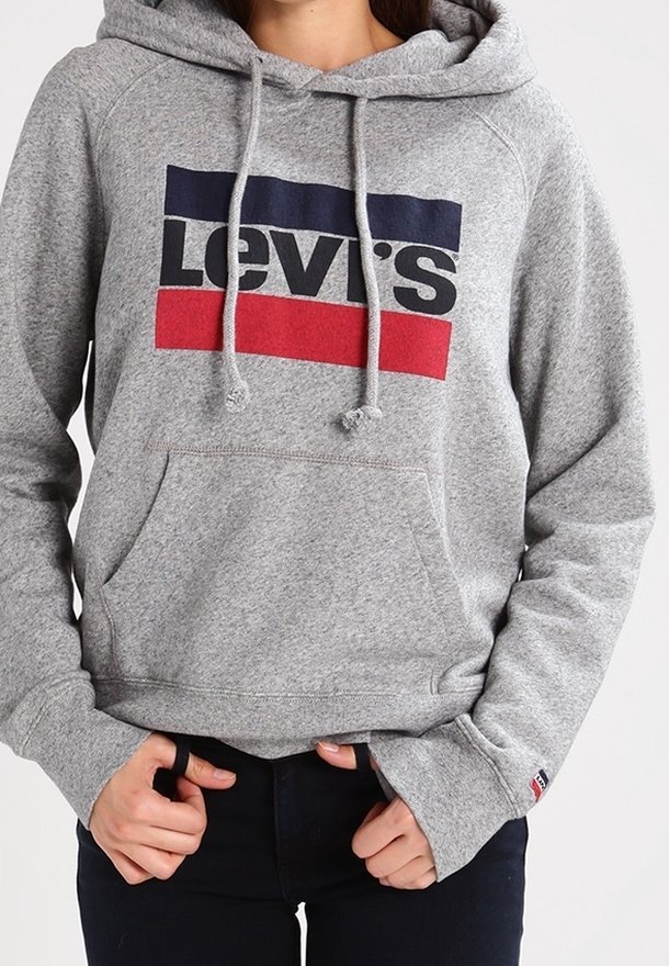 Felpa con cappuccio Levi's® - grigio screziato