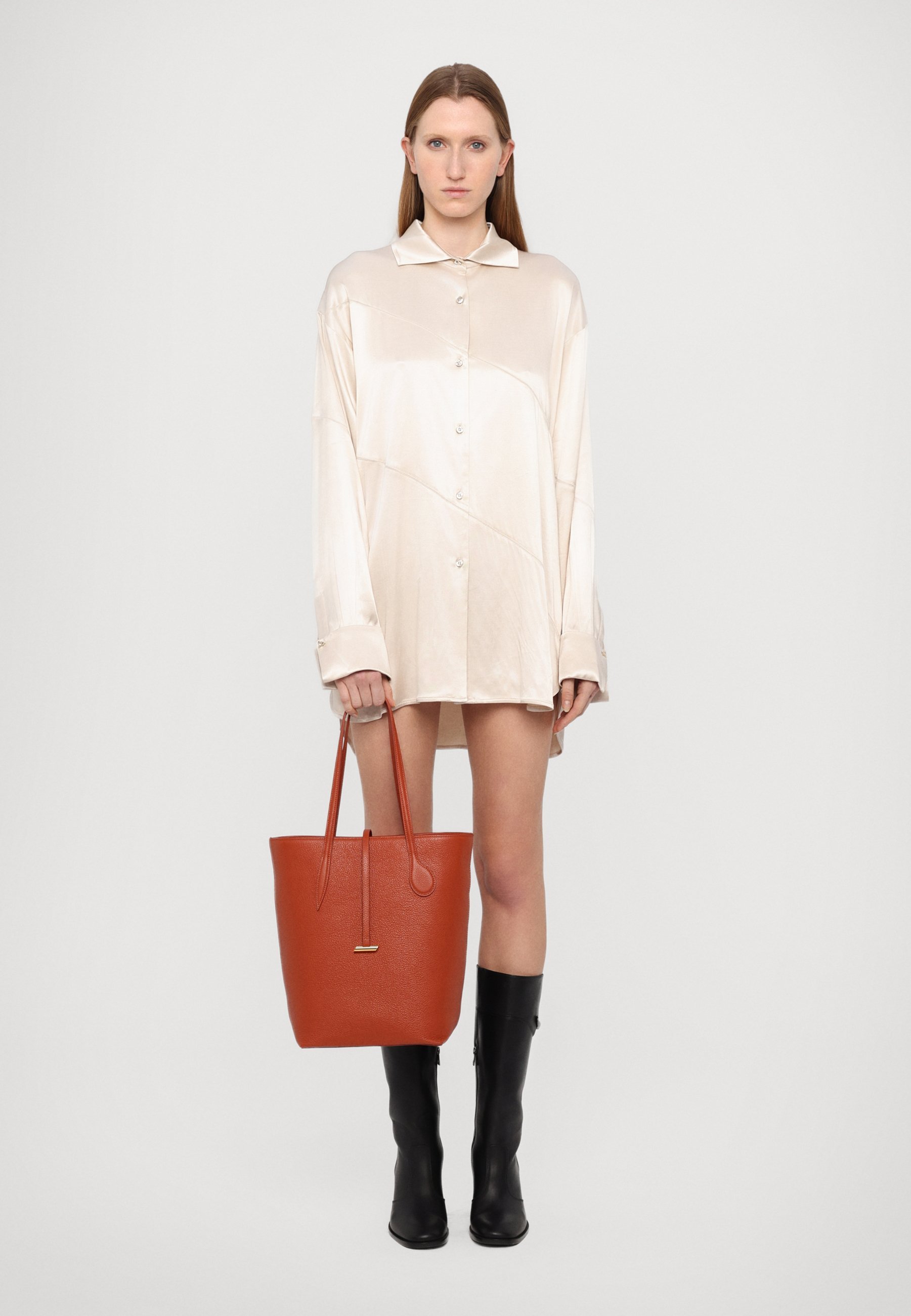 Liffner TALL SPROUT TOTE - Draagtas - roestbruin