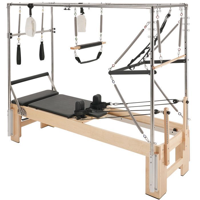 Reformer de Pilates para niveles avanzados y principiantes - Duoku - Capacidad de carga de 181,44 kg, equipo de entrenamiento de yoga con doble resistencia