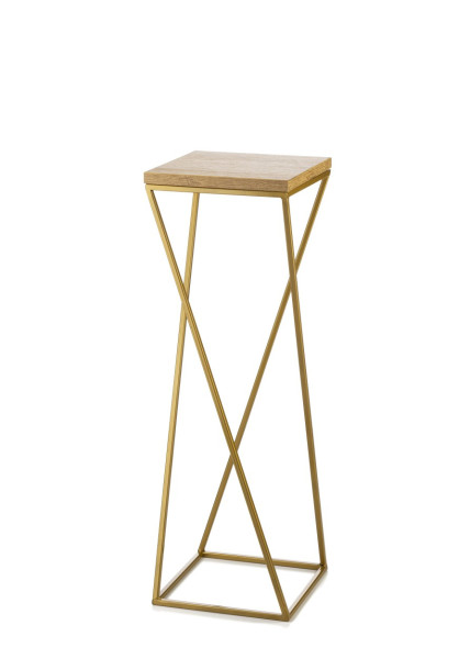 Kwietnik stojący złoty na kwiaty 70 cm metal GLAMOUR