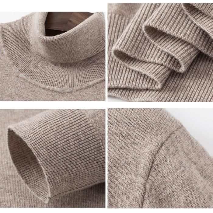 Men's Winter Wool Turtleneck Slim Fit Stretch Sweater - INSFITY - Blue
