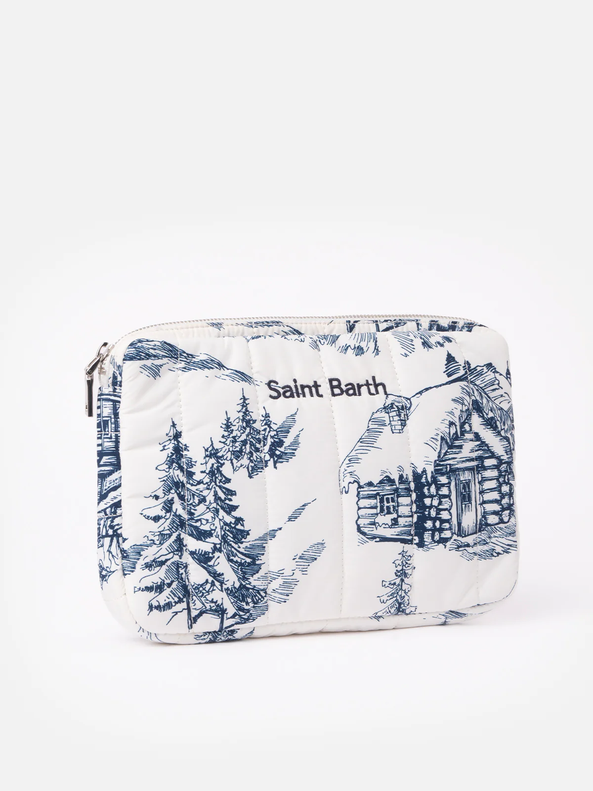 Funda para tablet acolchada con estampado toile de jouy