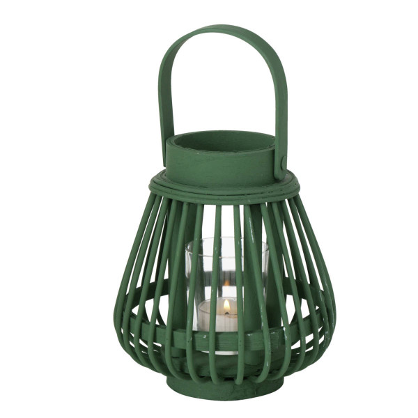 Bambusowy lampion Ilvie, 16 cm, tealight