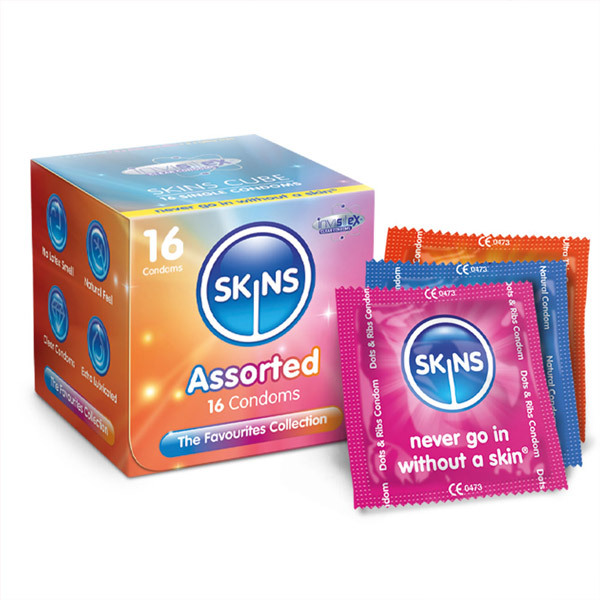 Skins óvszer vegyes kocka 16 db-os csomag - D&R, NAT, UT | Egészség | Superdrug