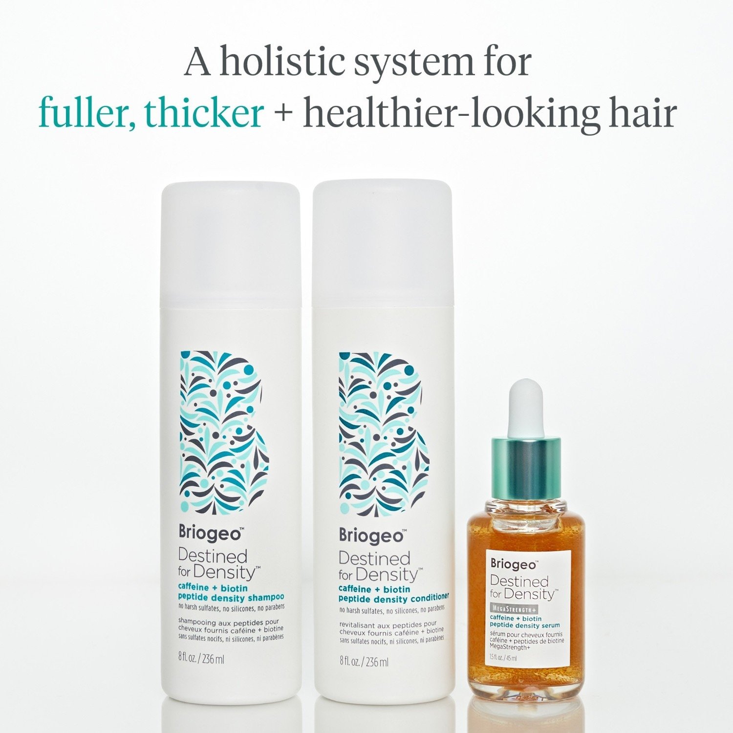 Briogeo serum za kosu Destined For Density™ MegaStrength+ serum za gustoću s kofeinom i biotinskim peptidom - 45 ml