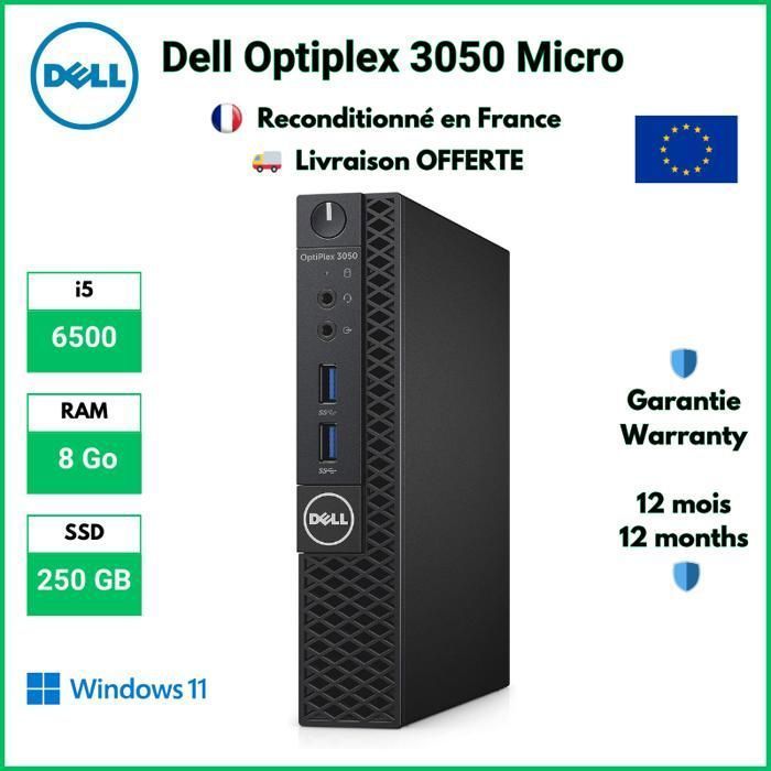 Mini PC Dell Optiplex 3050 Micro Core i5 6500 8 GB 250 GB SSD Windows 11