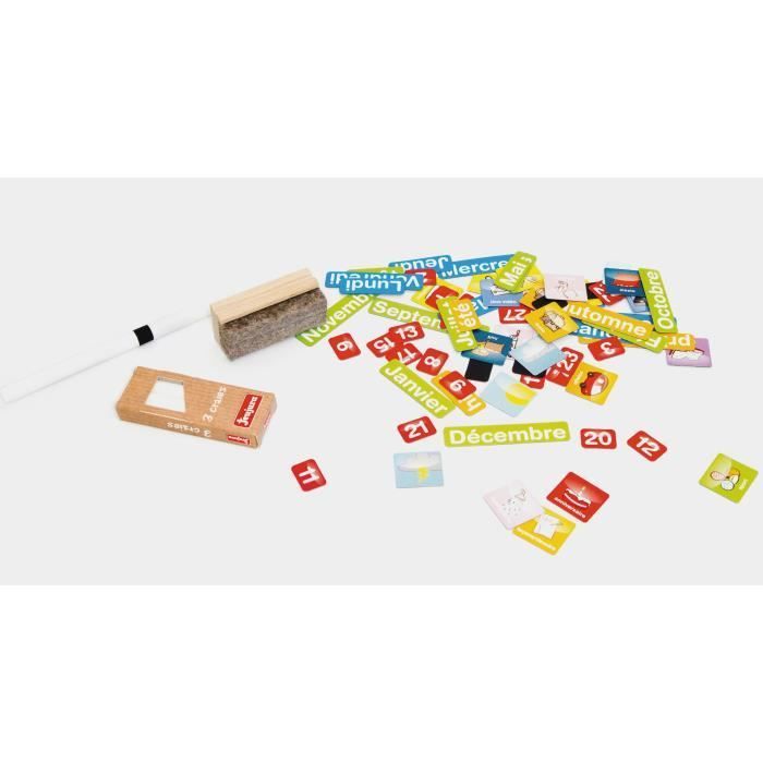 Jeujura houten drieluik whiteboard met 3 zijden (1 magnetisch en 2 krijtborden)