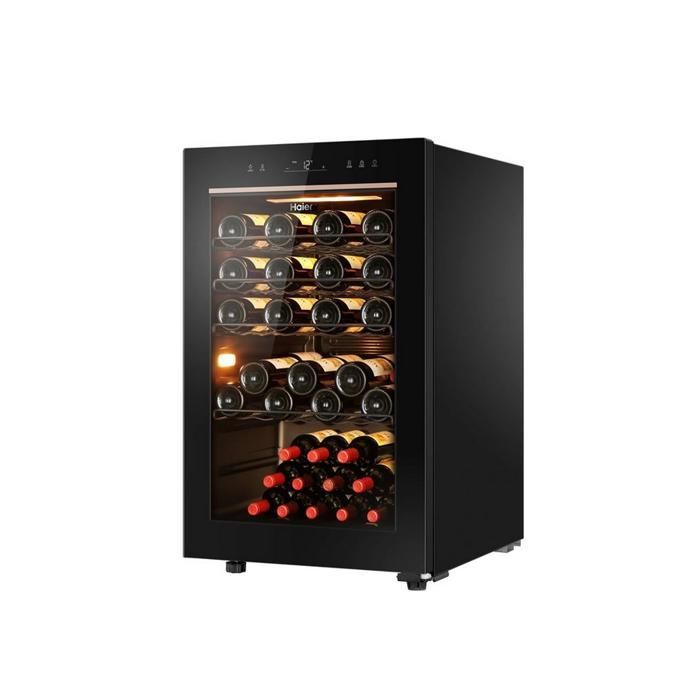 HAIER HWS49GAE Serving Wine Cooler - Black - 49 Bottles - Vibration-Resistant - Energy Class F