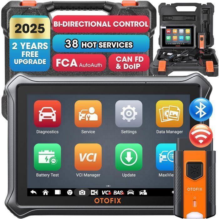 OTOFIX D1 Lite Car Diagnostic Tool for All Systems with Active Test, 38+ Services, 2 Years of Updates in French