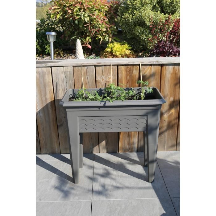 Izigarden 80 Growing/Vegetable Table - RIVIERA - 78x39x73.5 cm - 64L - Grey