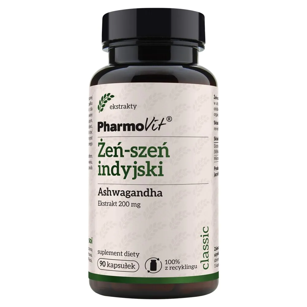 PharmoVit Classic Żeń-Szeń indyjski Ashwagandha 200 mg Kapsułki