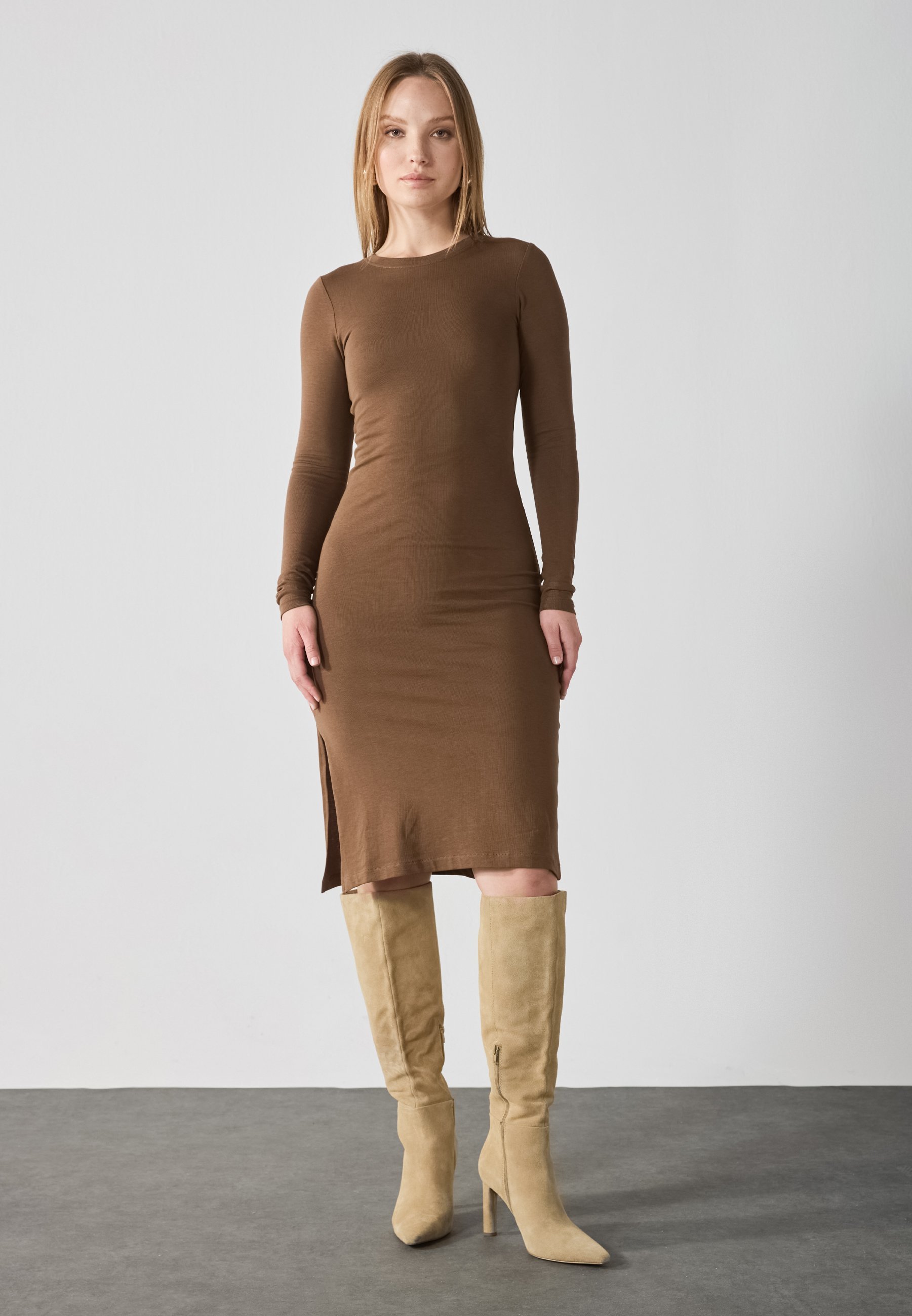 Anna Field Jersey jurk - bruin