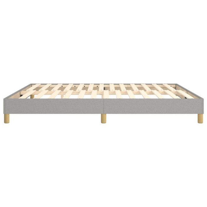 3120622 vidaXL Base de cama de muelles gris claro 160x200 cm Tela