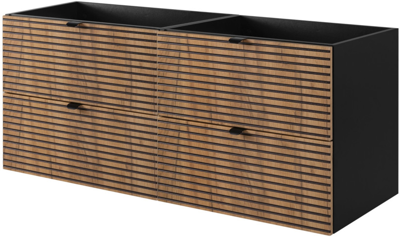 Szafka Pod UMYWALKĘ 120 cm Wisząca FREZOWANY FRONT 4S AURA