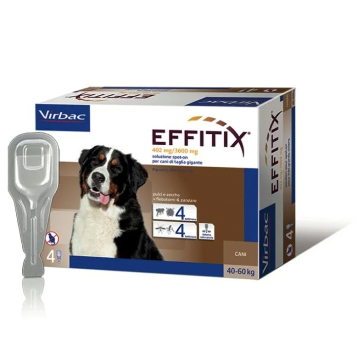 VIRBAC Effitix Spoton Xlarge (40-60 kg) 4 pipettes