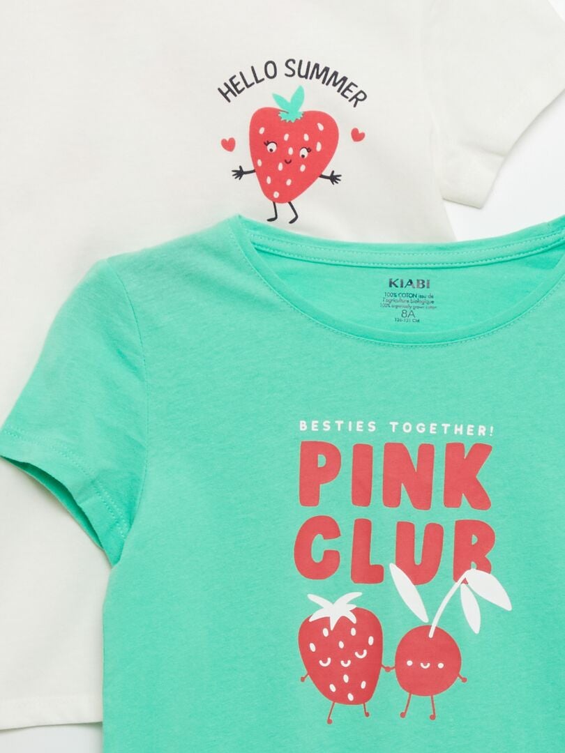 Set van 3 bedrukte T-shirts - WIT