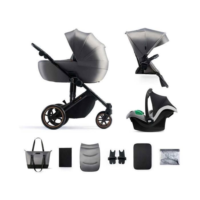 Kinderkraft PRIME2 2-in-1 Combination Stroller, Up to 22 kg, With Spacious Carrycot, Wide Adjustment Range, Grey