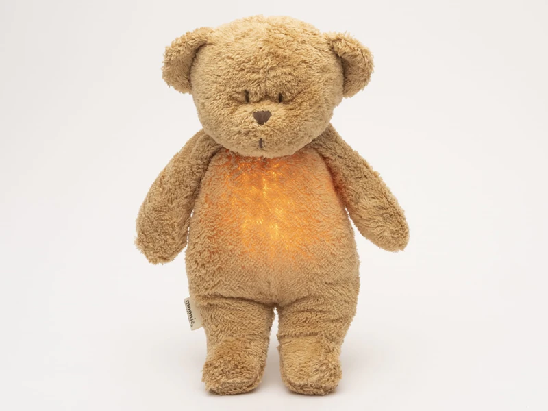 Moonie Bear 2.0 Biologisch Cappuccino Slaapspeeltje met Melodie