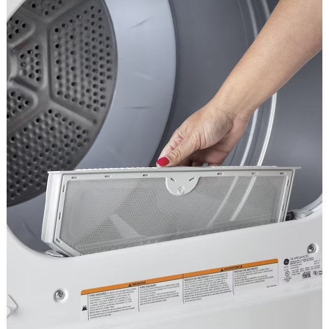 GE 7,2-cu ft elektrisk tørretumbler (hvid)