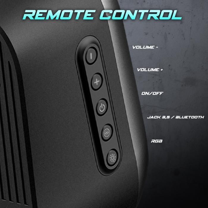 Enceintes PC Bluetooth 5.1 - FANATIC - FANATIC 500 - 12W - RGB - Contrôle du Volume