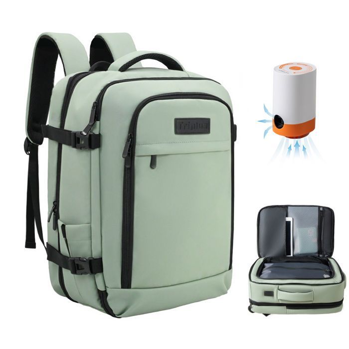 Mochila de vacío con bomba de aire - Bolsa de viaje | Equipaje de mano 47 × 33 × 20 cm | Impermeable | Verde