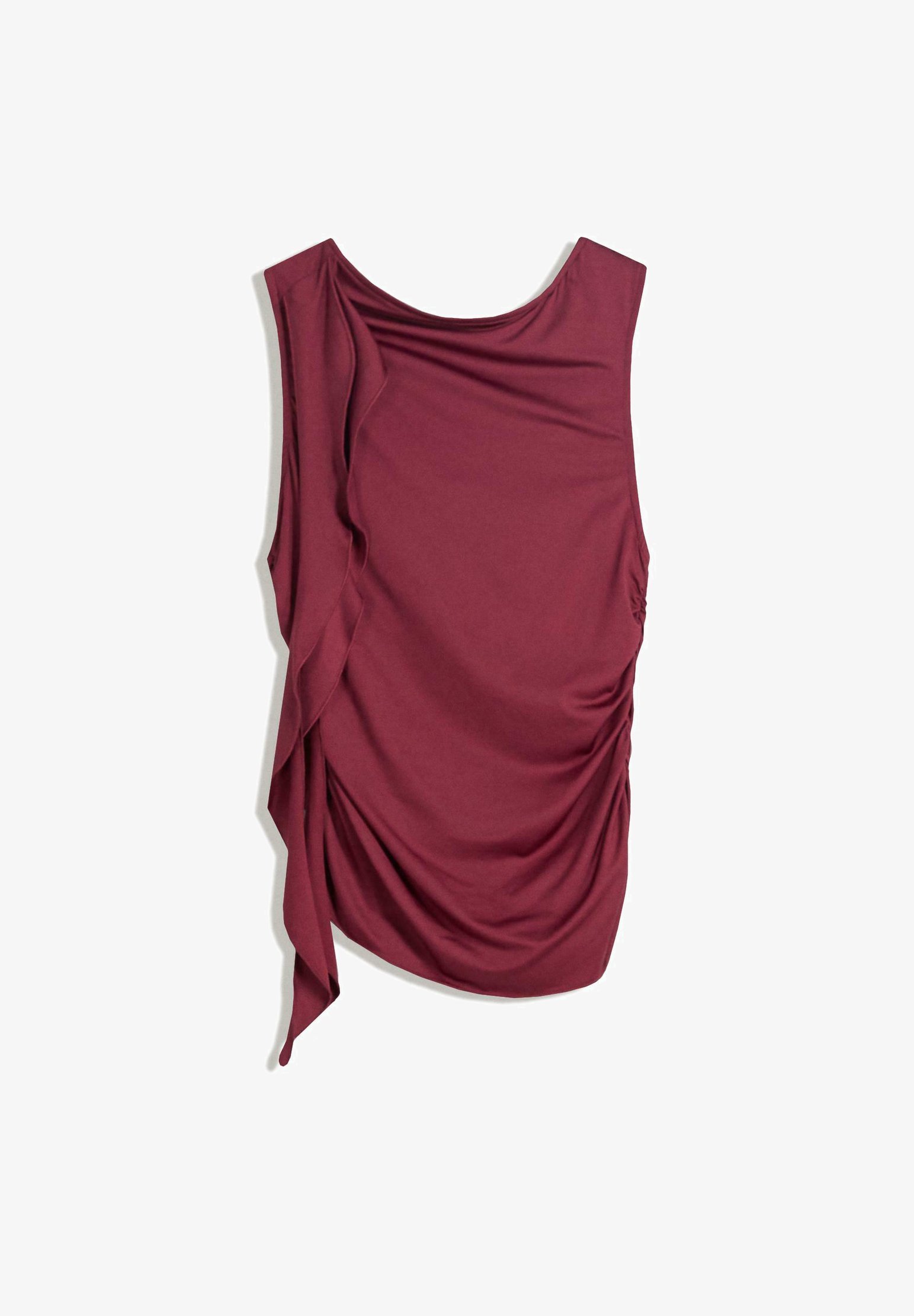 Bershka MIT DETAILS - Bluse - Dunkelrot