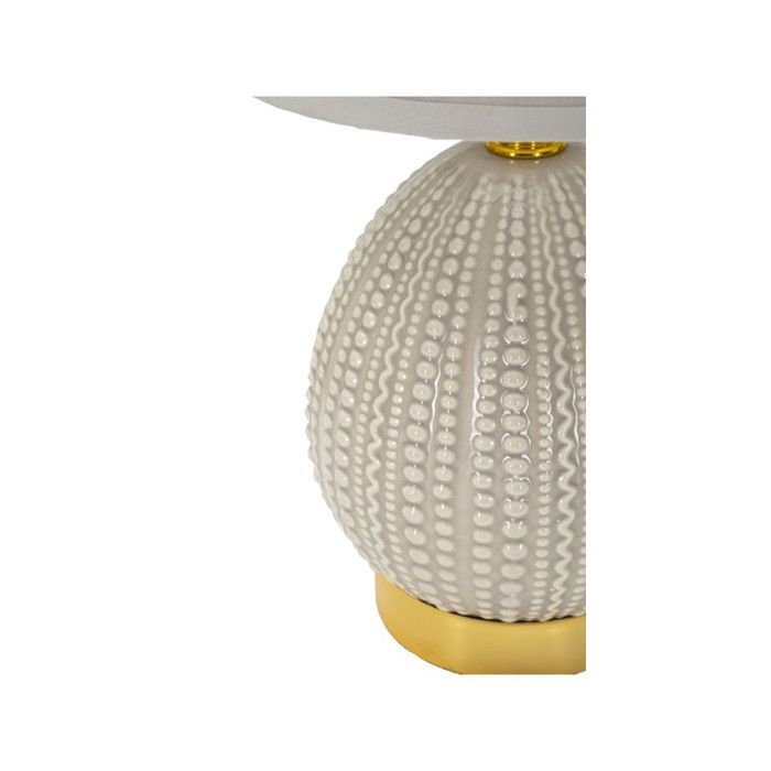 Lampada da tavolo Flavi in ceramica e metallo, 15 x 30,5 cm, grigia