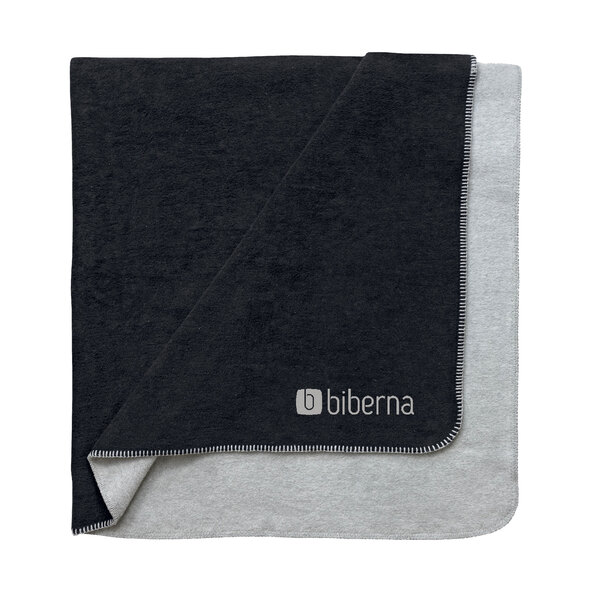 Double-sided throw blanket, black