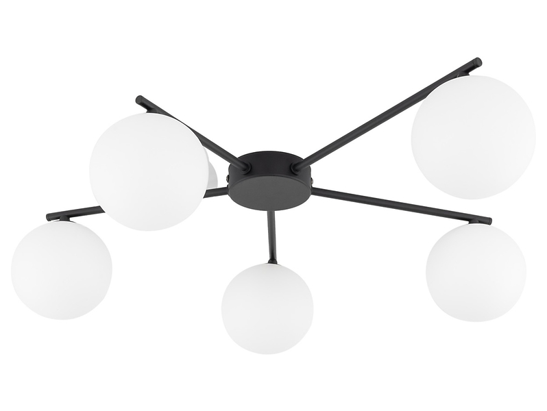 Lampa sufitowa Elton 5-punktowa metalowa czarna