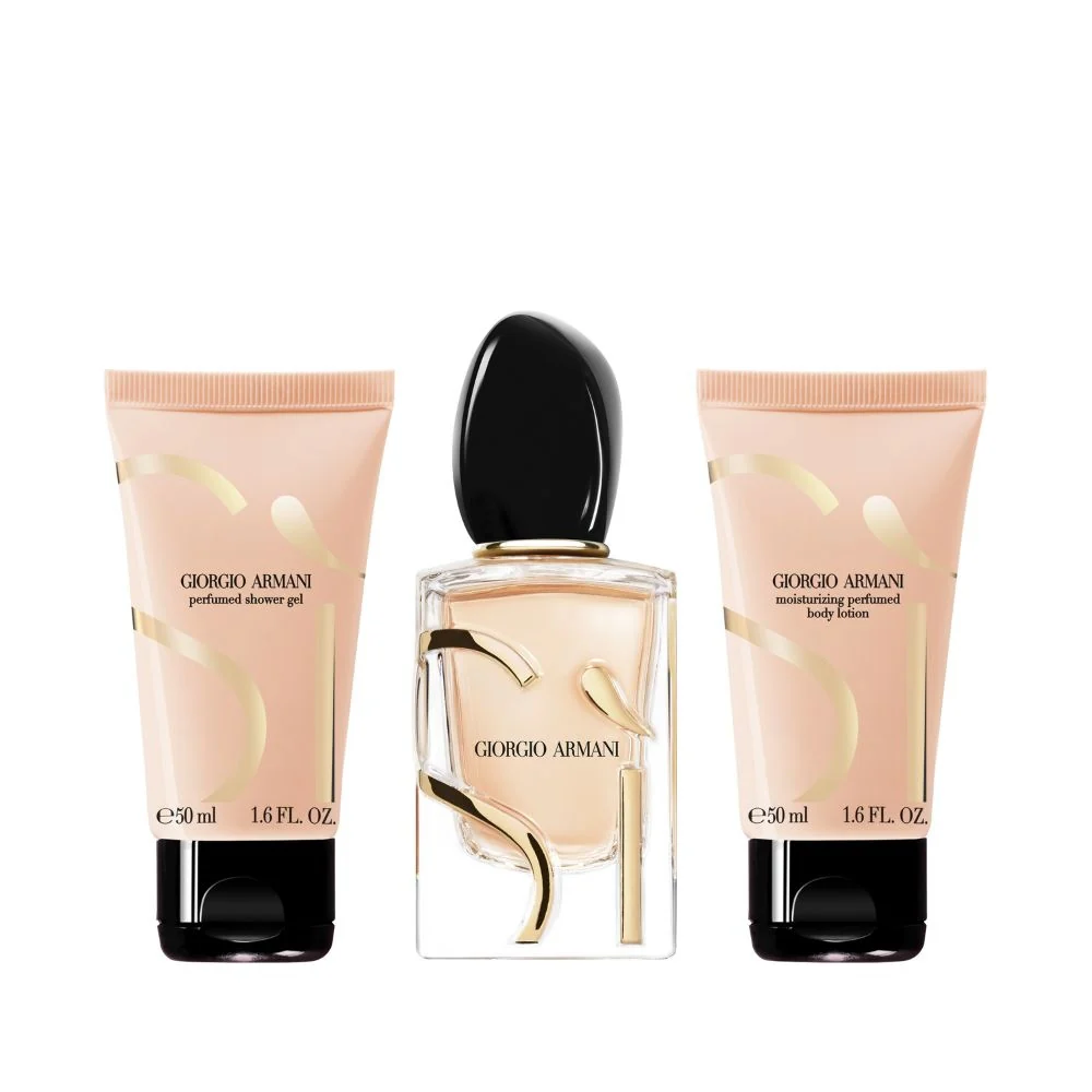 Armani Sì Gift Set Sì Eau de Parfum + Body Lotion + Shower Gel - Holiday 2025 - Cofanetto Profumo Donna, Eau de Parfum