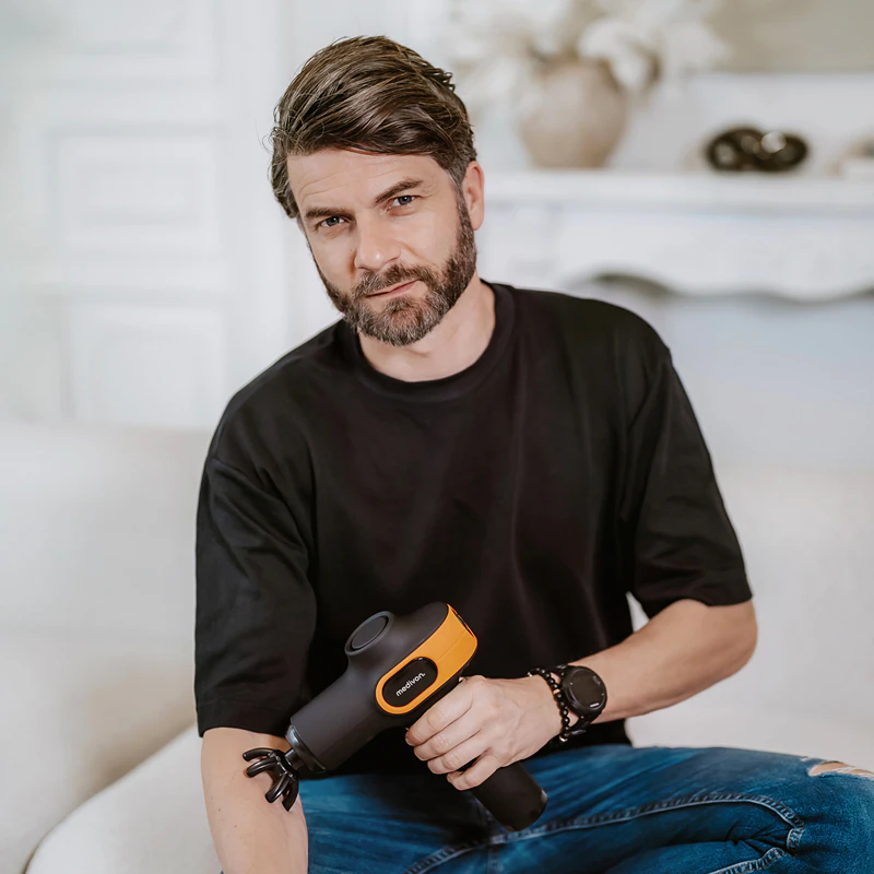 Pistola de massagem Medivon Gun Vital com acessórios