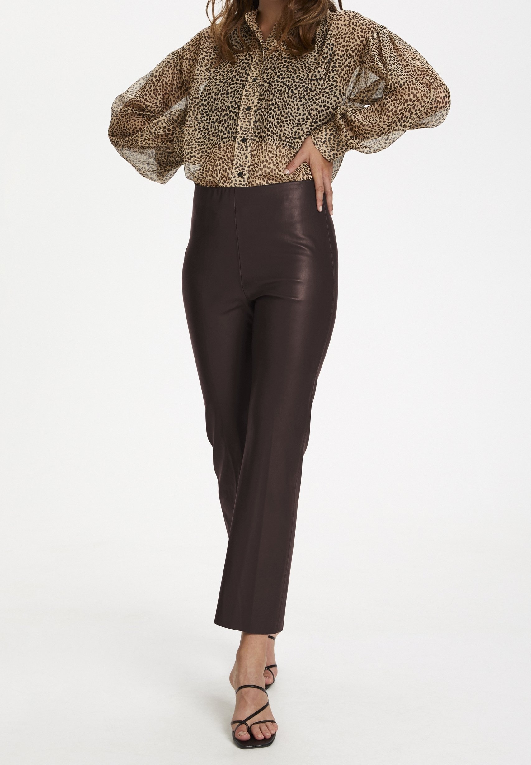 Pantaloni imbevuti di lusso - marrone scuro