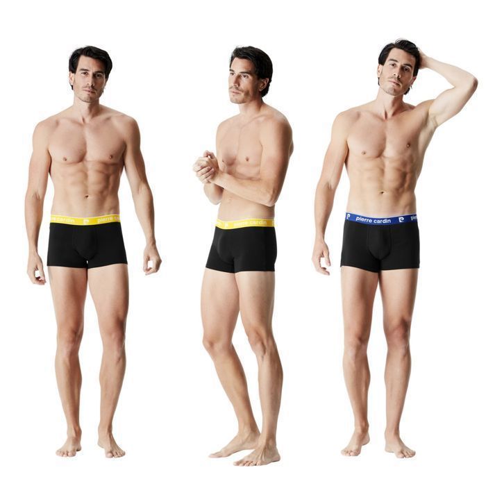 Calzoncillos bóxer Pierrecardin para hombre - Negros (Paquete de 4)