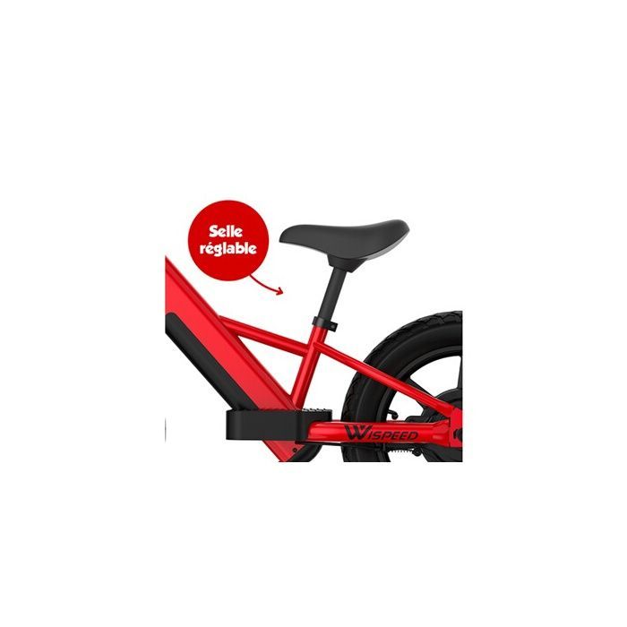 Wispeed WIKIDS Electric Balance Bike, Red, 14