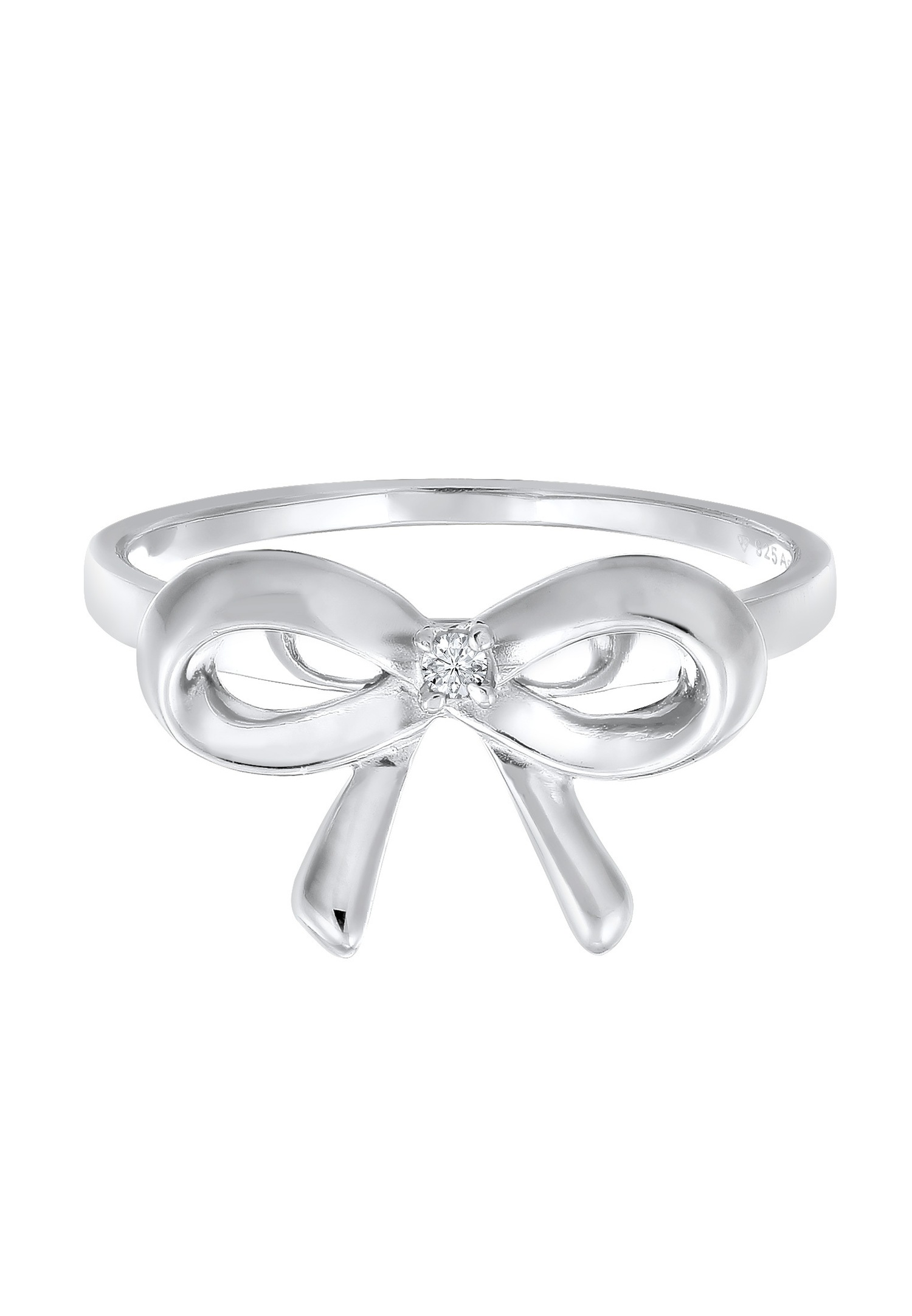 Elli DIAMONDS Femmes noeud tendance avec diamant (0.015 ct.) en argent sterling 925