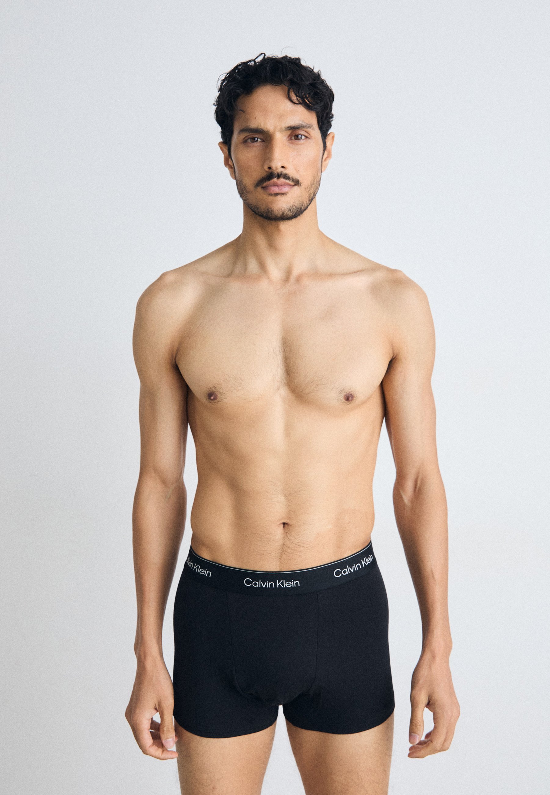 Calvin Klein Underwear RELAXED FIT TRUNK 3-PACK ICON COTTON STRETCH - Broekjes - zwart/glacier/blauw bell