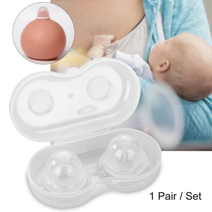 1 Pair Silicone Nipple Corrector Extractor for Breastfeeding Aid for Flat Inverted Nipples