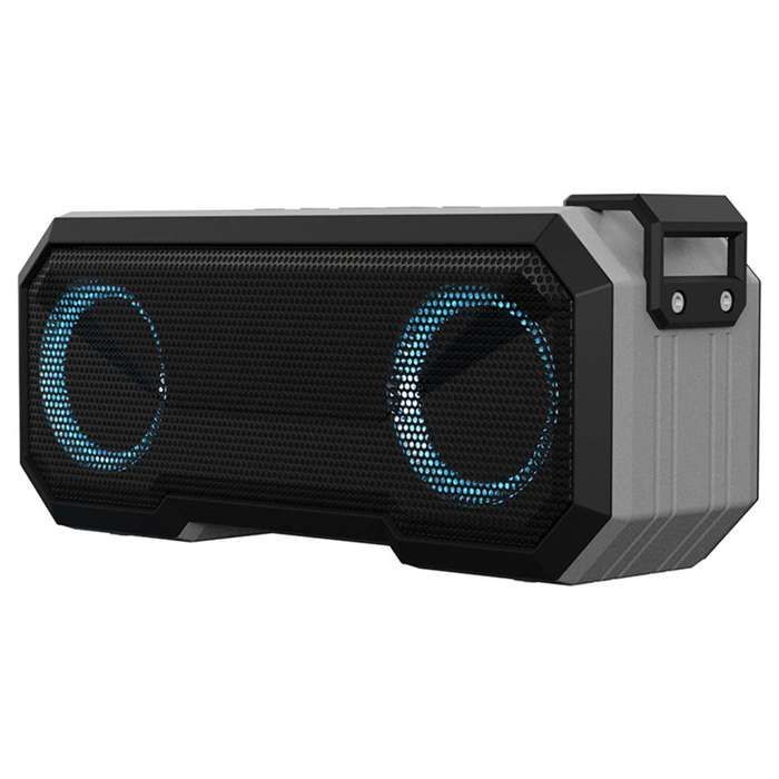 Tragbarer Bluetooth-Lautsprecher, wasserdicht nach IPX7, 12 Stunden Akkulaufzeit, 360°-Stereo-Lautsprecher, LED-Anzeige, FM-Radio, Powerbank, TF-Kartensteckplatz, USB-Anschluss
