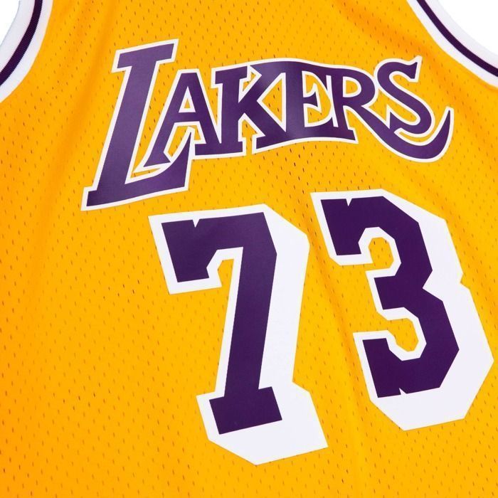 Maillot - Los Angeles Lakers - Dennis Rodman - 1998 - 100% Polyester - Sans manche - Jaune