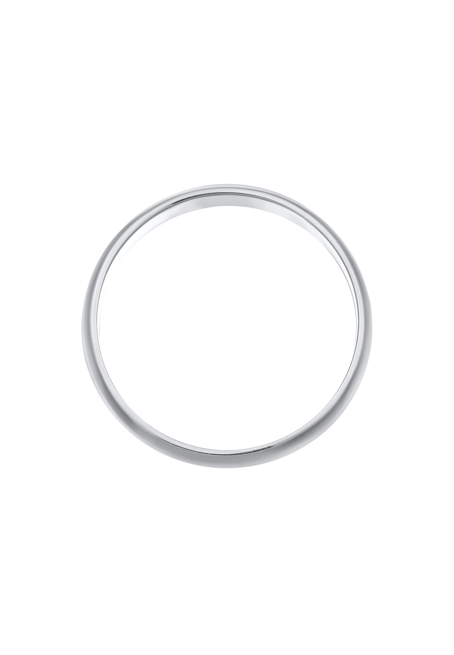 Elli Femmes Bande Simple Classique en Argent Sterling 925