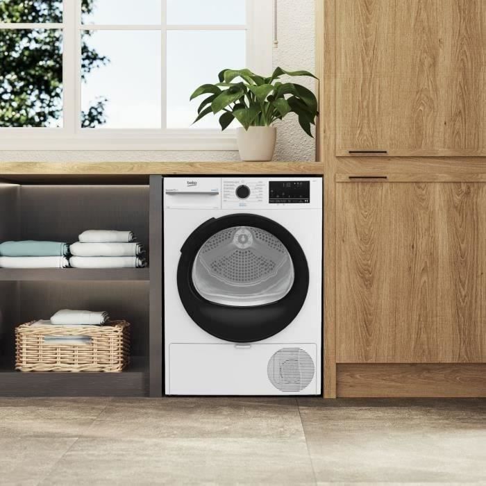 Asciugatrice a pompa di calore BEKO b300 D3H27493W - 7 kg - Induzione - Larghezza 60 cm - Sensore di umidità - Bianca