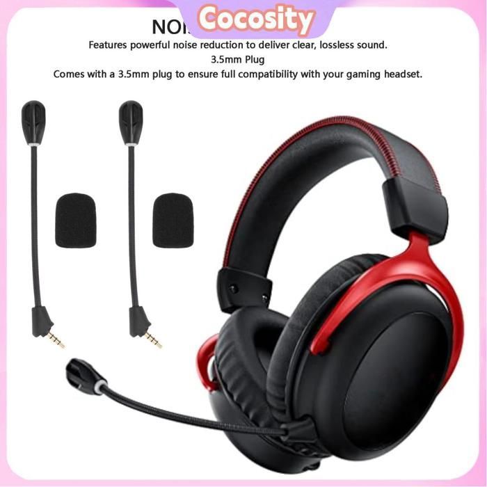 Micrófono de repuesto para auriculares inalámbricos para juegos Cocosity, brazo de micrófono de repuesto para sonido de proyector