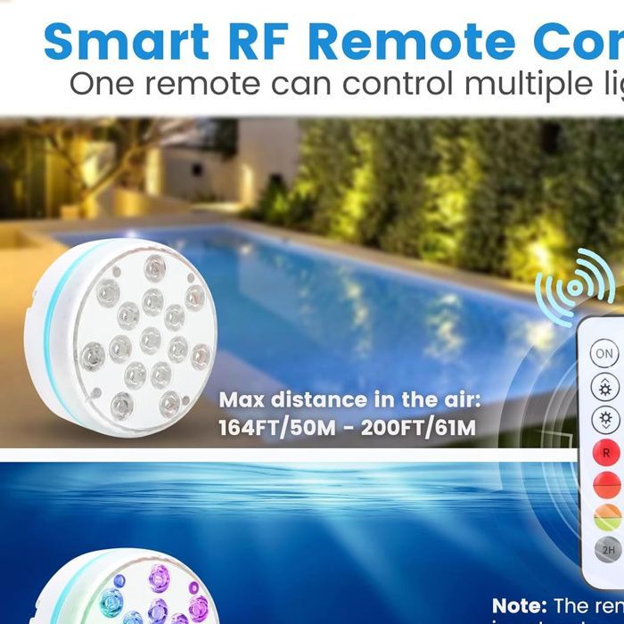 RYTTGOP — Luz LED subacuática para Lay-Z-Spa, 7 colores