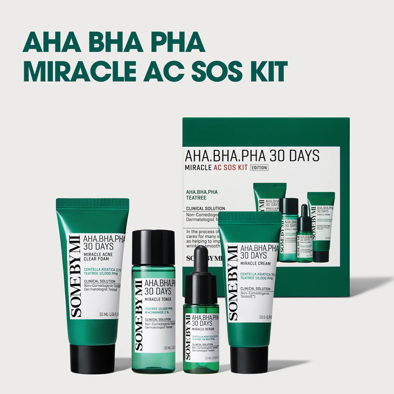Kit de presente Some By Mi AHA∙BHA∙PHA 30 Days Miracle AC SOS para acne