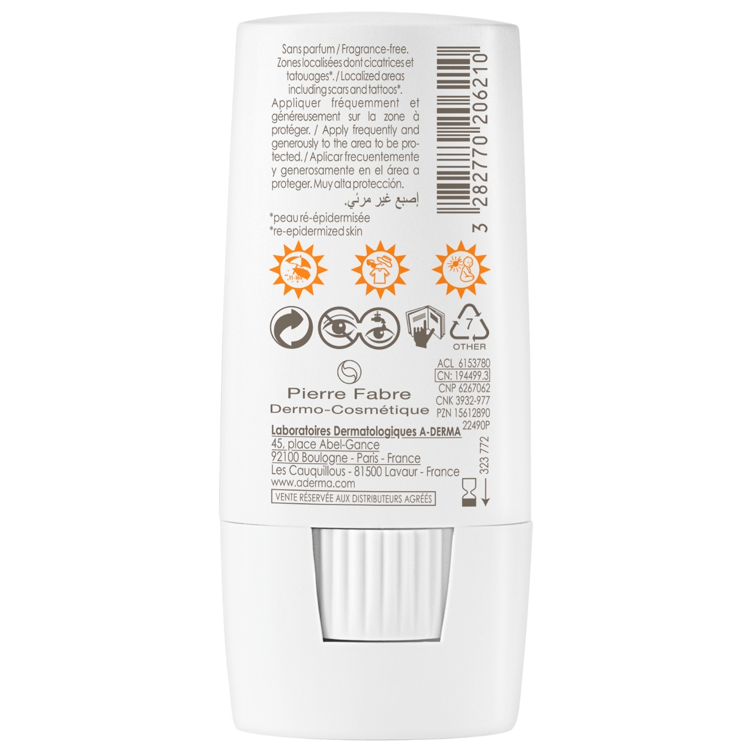 A-DERMA Stik za zaštitu od sunca X-TREM Invisible SPF50+ - 8 g
