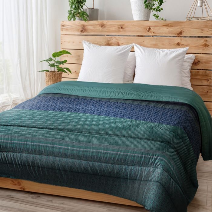 Duvet 140x200 cm - Lightweight - Emerald Check Print - Colas Normand